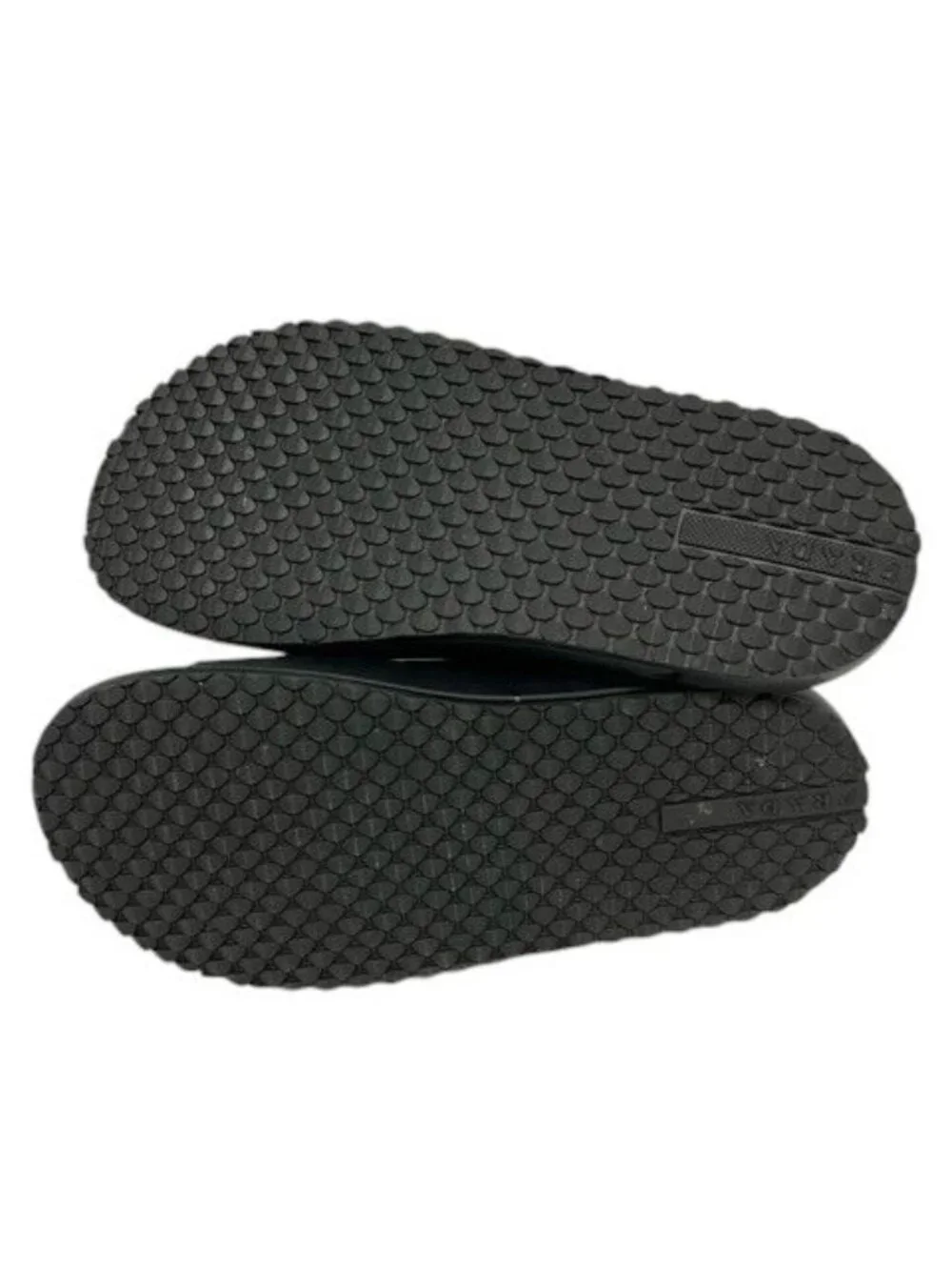 Prada Rubber Sandals Shower Strap Logo 7 Black